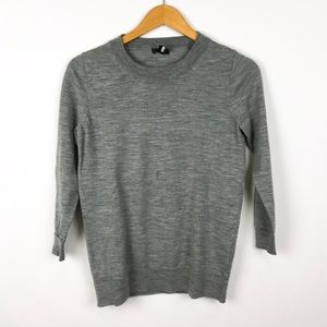 J. Crew Gray Crew Wool Tippi Sweater